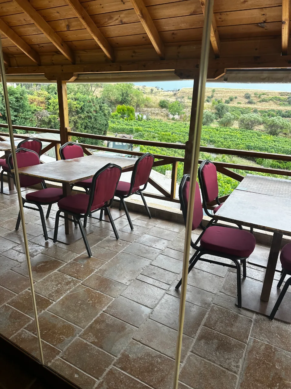 The balcony tables, by day